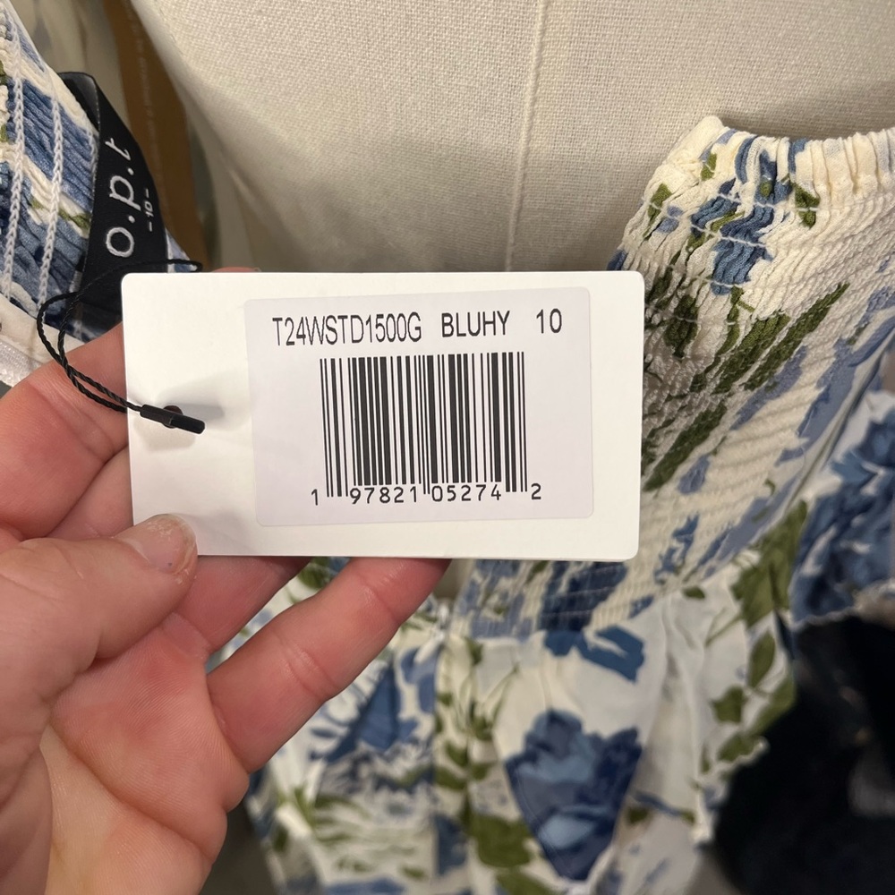 NWT OPT Blue Hydrangea Aila Dress - 10 - Picture 9 of 11